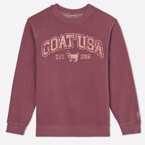 NWT - GOAT USA - Linden Crewneck Sweatshirt - Washed Crimson - Size XS